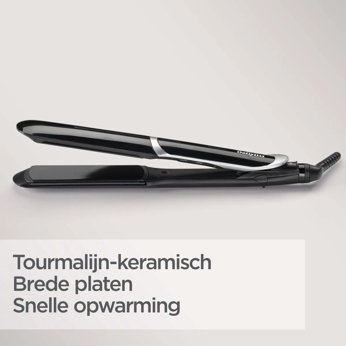 BaByliss Sleek Control ST397E Stijltang - 5 standen tot 235°C - Extra brede platen