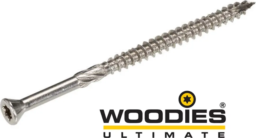 Woodies Ultimate Vlonderschroef Torx RVS 5x50 Deeldraad - 200 Stuks