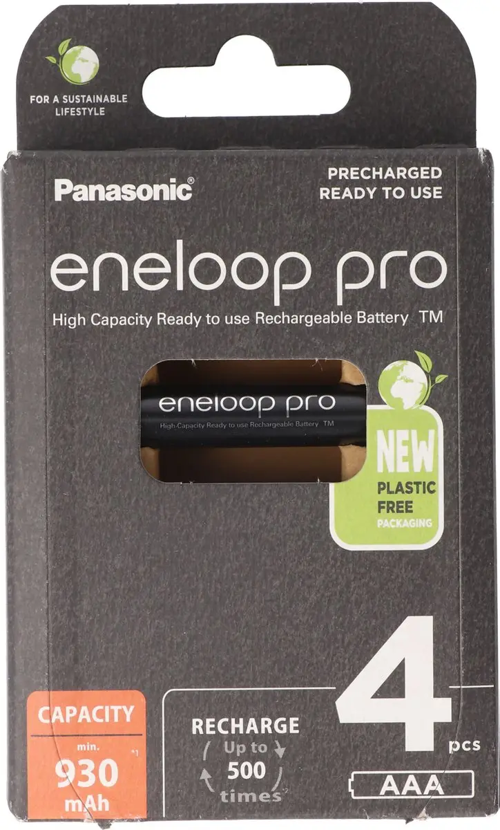 Panasonic eneloop Pro AAA 930mAh - 4 Stuks
