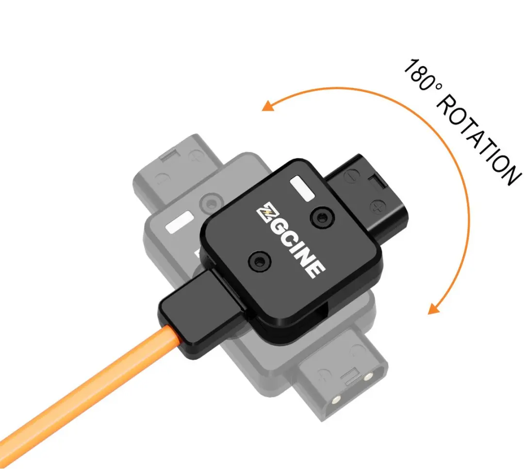 ZGCine MD-P4 Electriciteitssnoer 0,6m - D-Tap - Zwart/Oranje