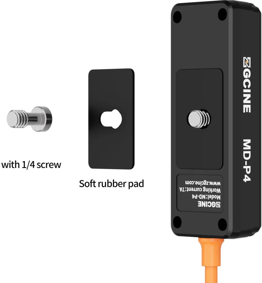 ZGCine MD-P4 Electriciteitssnoer 0,6m - D-Tap - Zwart/Oranje - afbeelding 6 van 6