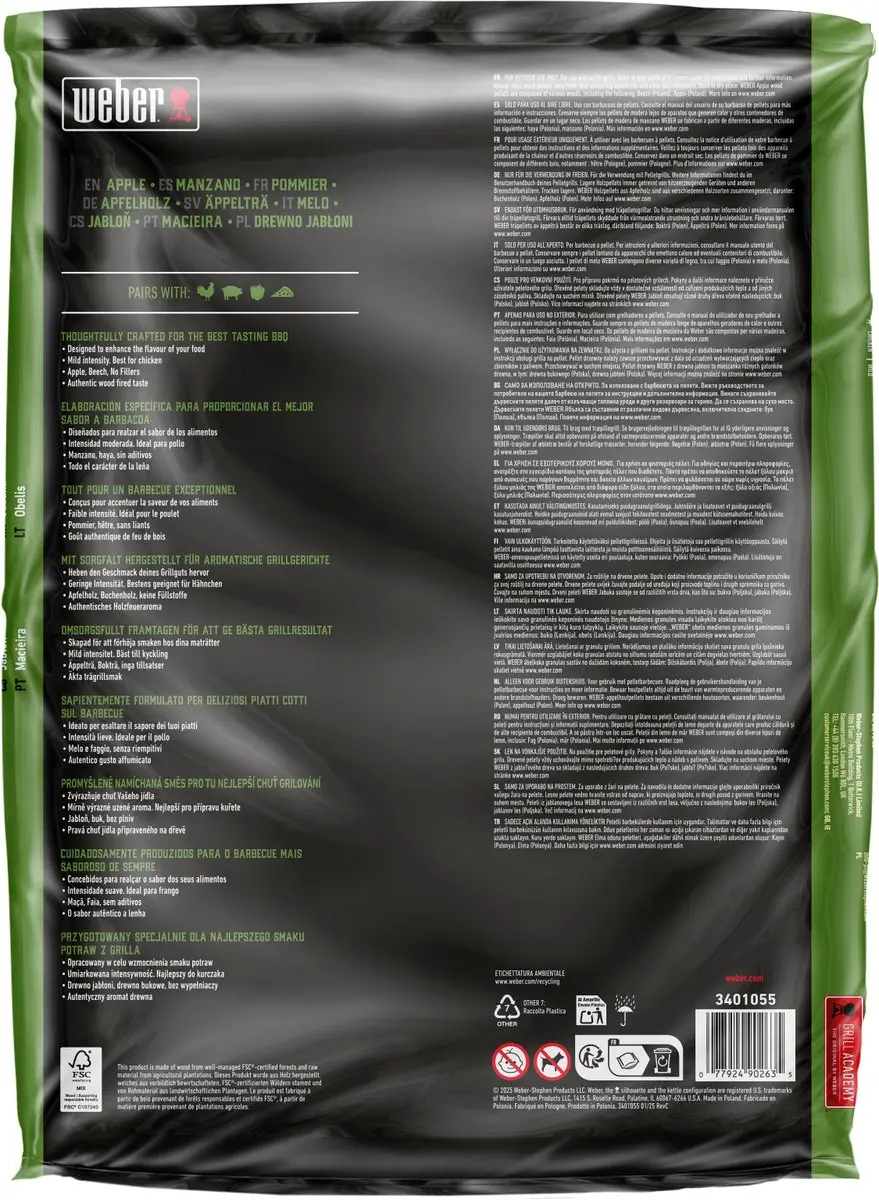 Weber Wood Pellets Appelhout 8kg