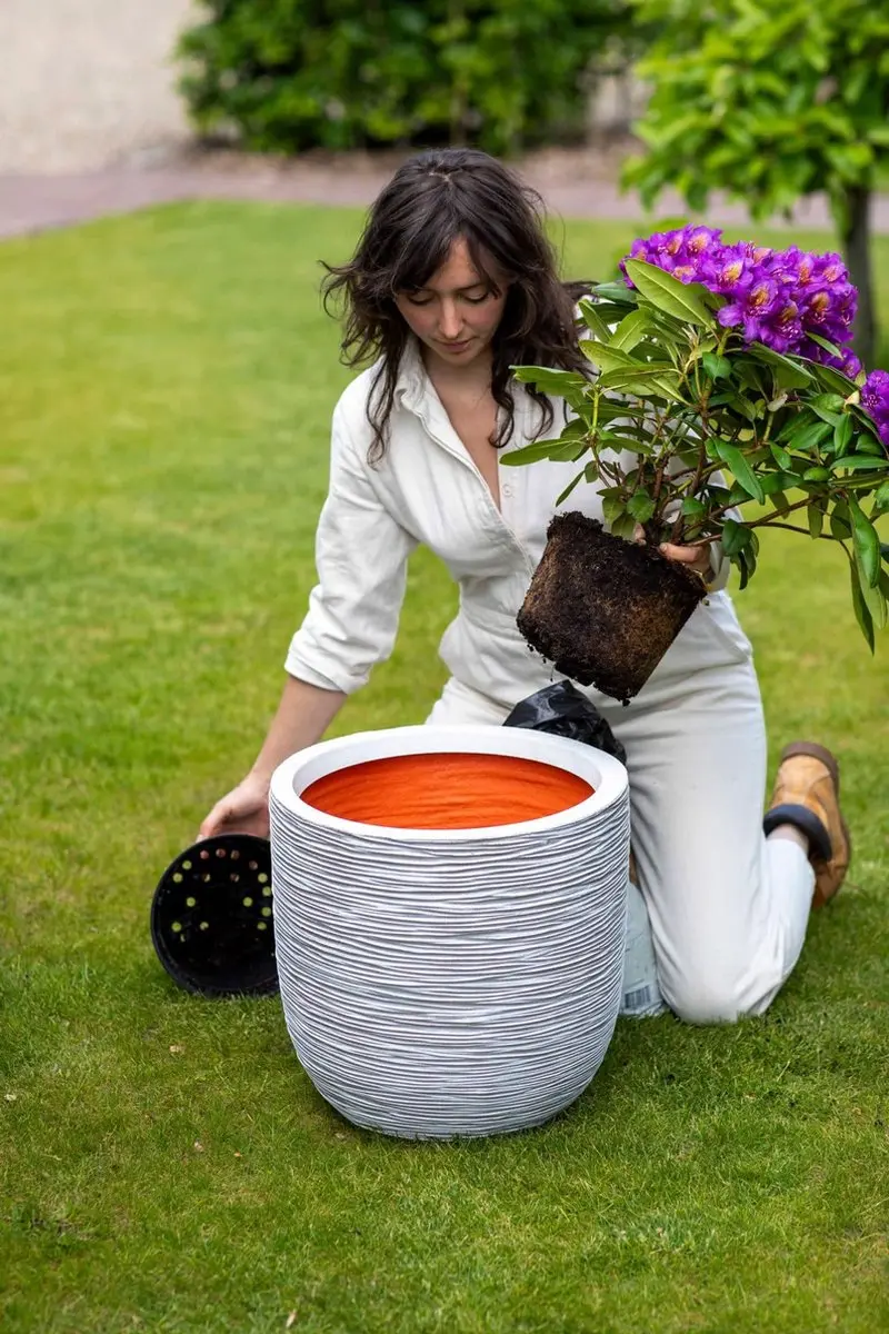 Capi Europe Bloempot Bol Rib NL KOFZ935 - 95L - Antraciet
