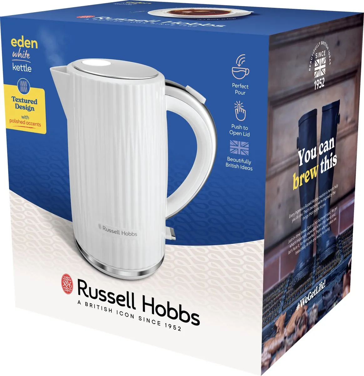 Russell Hobbs Eden Waterkoker 27360-70 - 2400W - 1.7L - Wit - afbeelding 6 van 6
