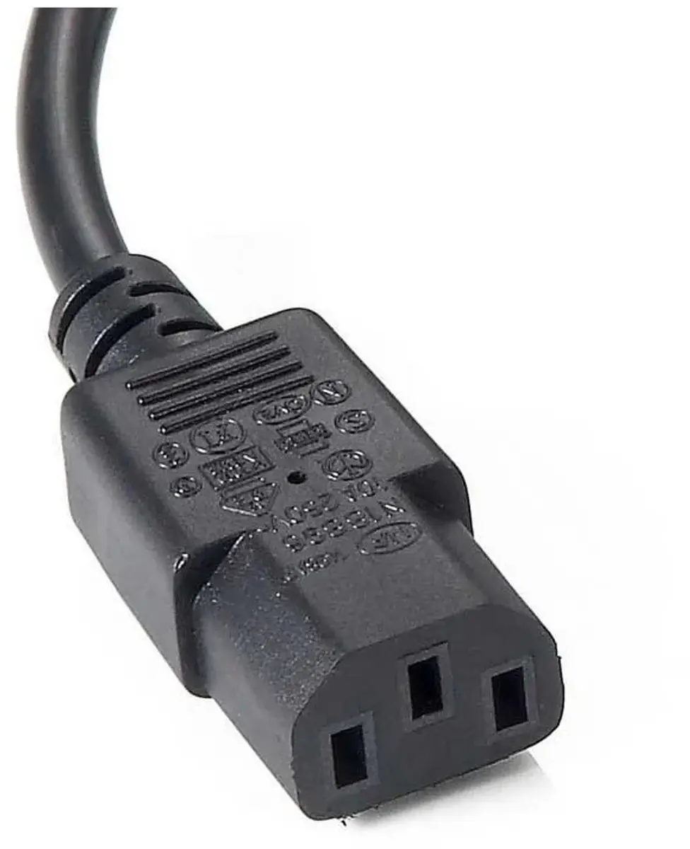 Equip C14 naar 2x C13 Kabel 1.6m - Zwart