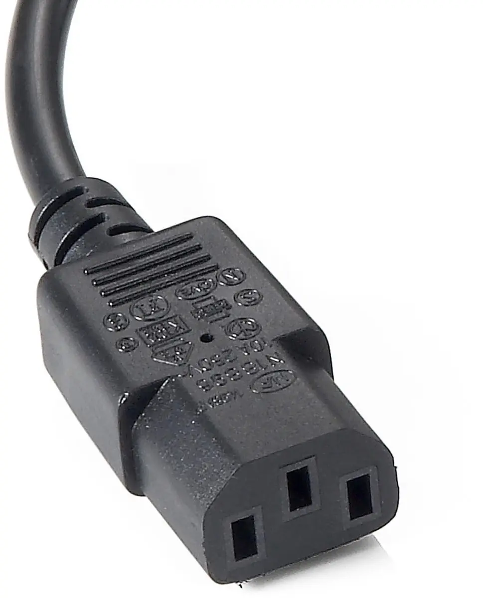 Equip C14 naar 2x C13 Kabel 1.6m - Zwart