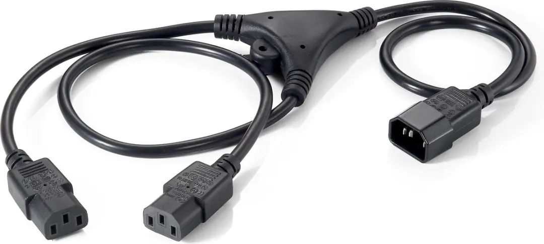 Equip C14 naar 2x C13 Kabel 1.6m - Zwart - afbeelding 6 van 6