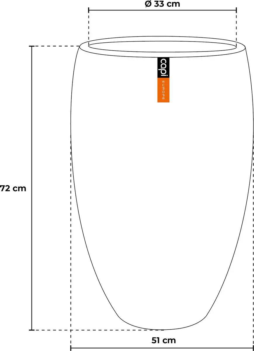Capi Europe Vaas Rib NL KOFZ1138 - 92L - Antraciet