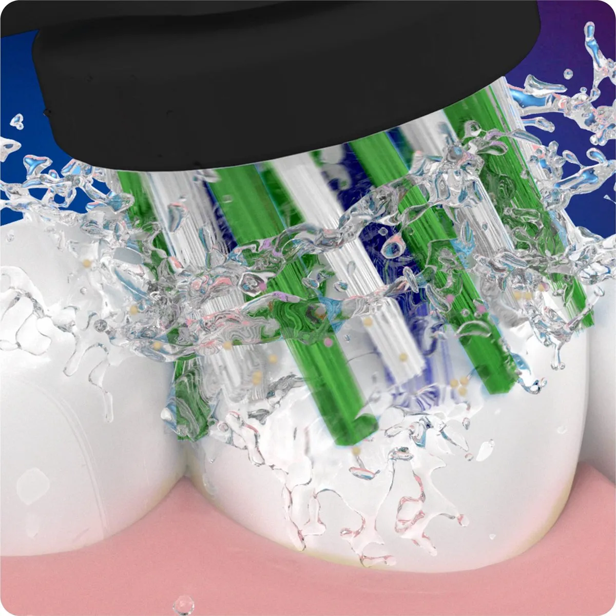 Oral-B CrossAction Opzetborstels - 2 Stuks - Zwart