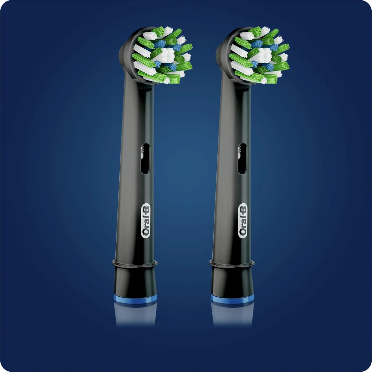 Oral-B CrossAction Opzetborstels - 2 Stuks - Zwart