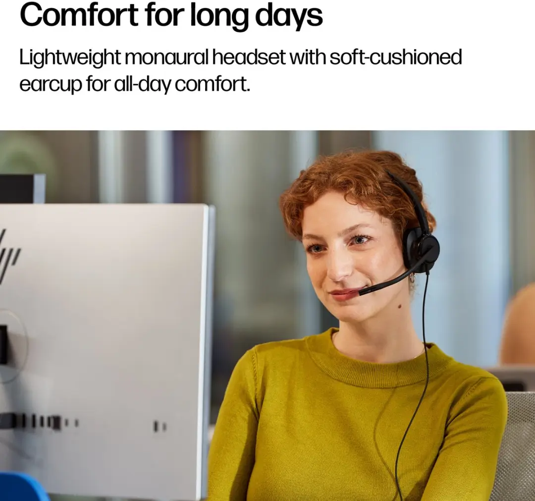 HP Poly Mission 415 Headset - Zwart - afbeelding 3 van 6