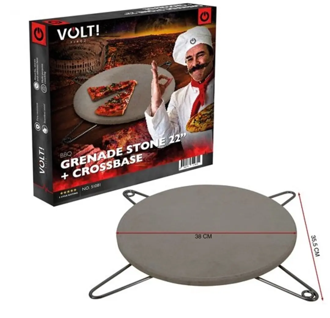 Volt Grenade Stone 22'' Pizzesteen - 38cm - Zilver/Gebroken Wit