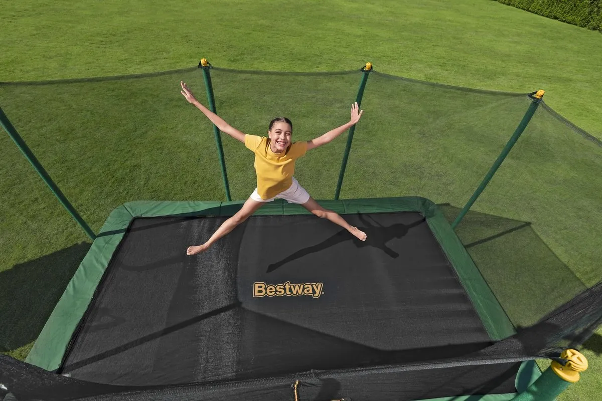 Bestway® Xtreme Air™ 4,57 m Rechthoekige Buitentrampoline & Ladder voor Kinderen en Volwassenen