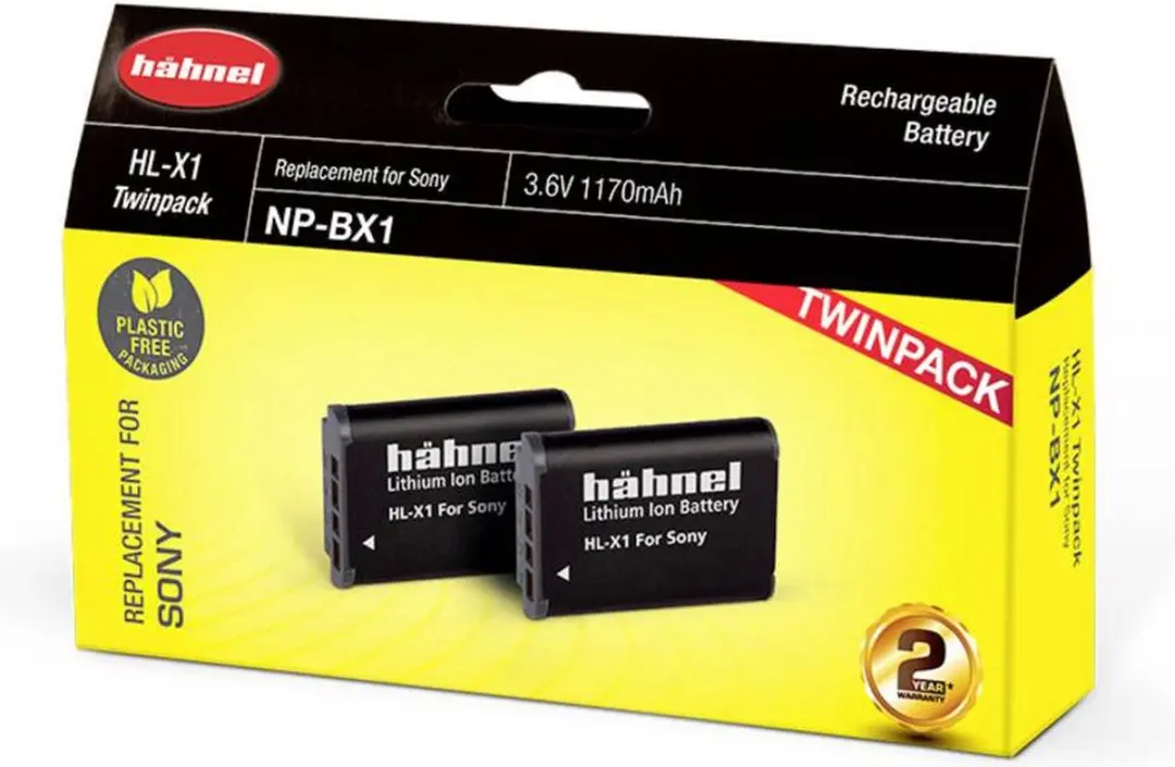 Hähnel HL-X1 Accu 2-Pak - 1170mAh - Sony NP-BX1