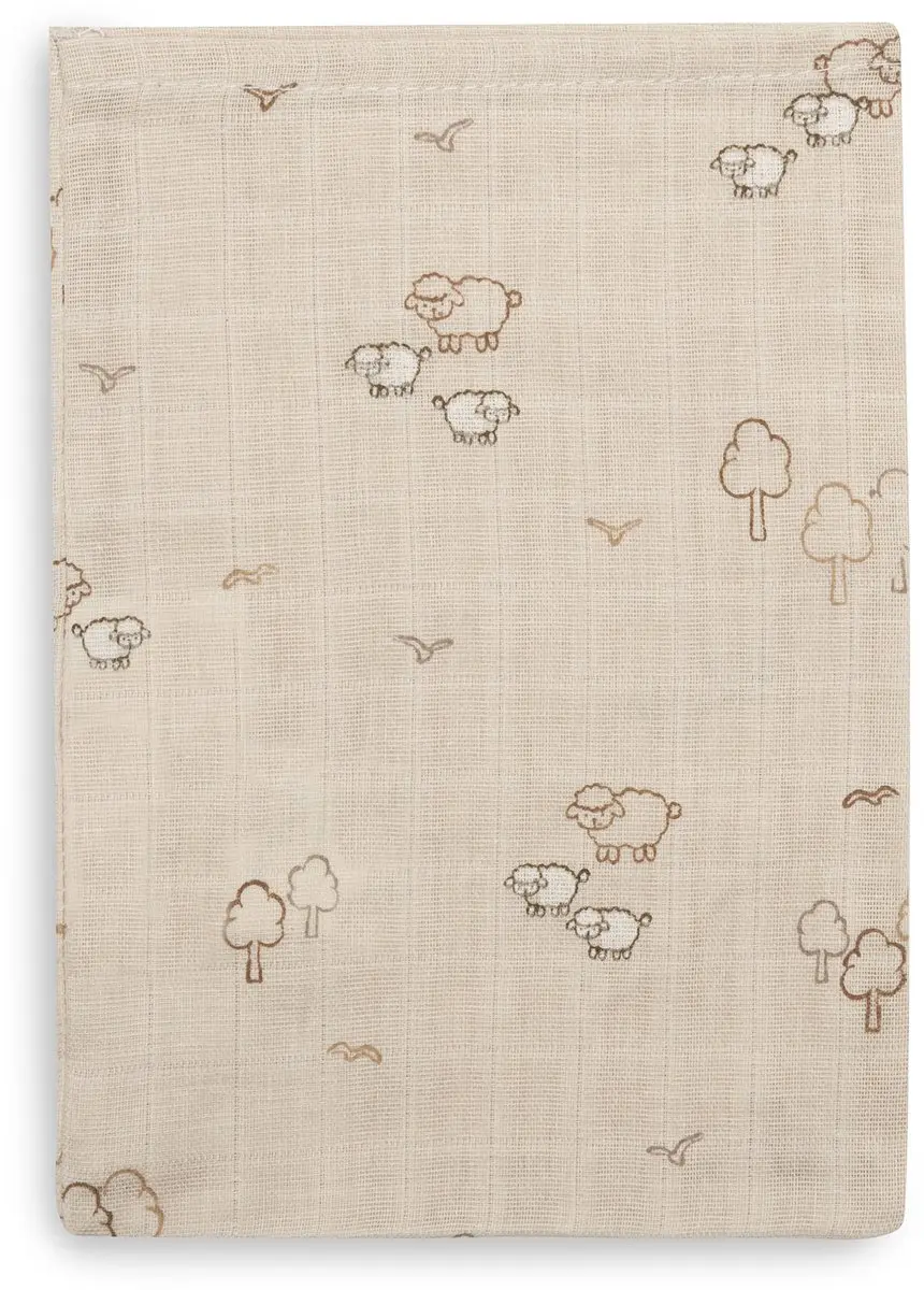 Jollein Hydrofiel Washandje Woolly 15x20cm - 3 Stuks - Multicolor