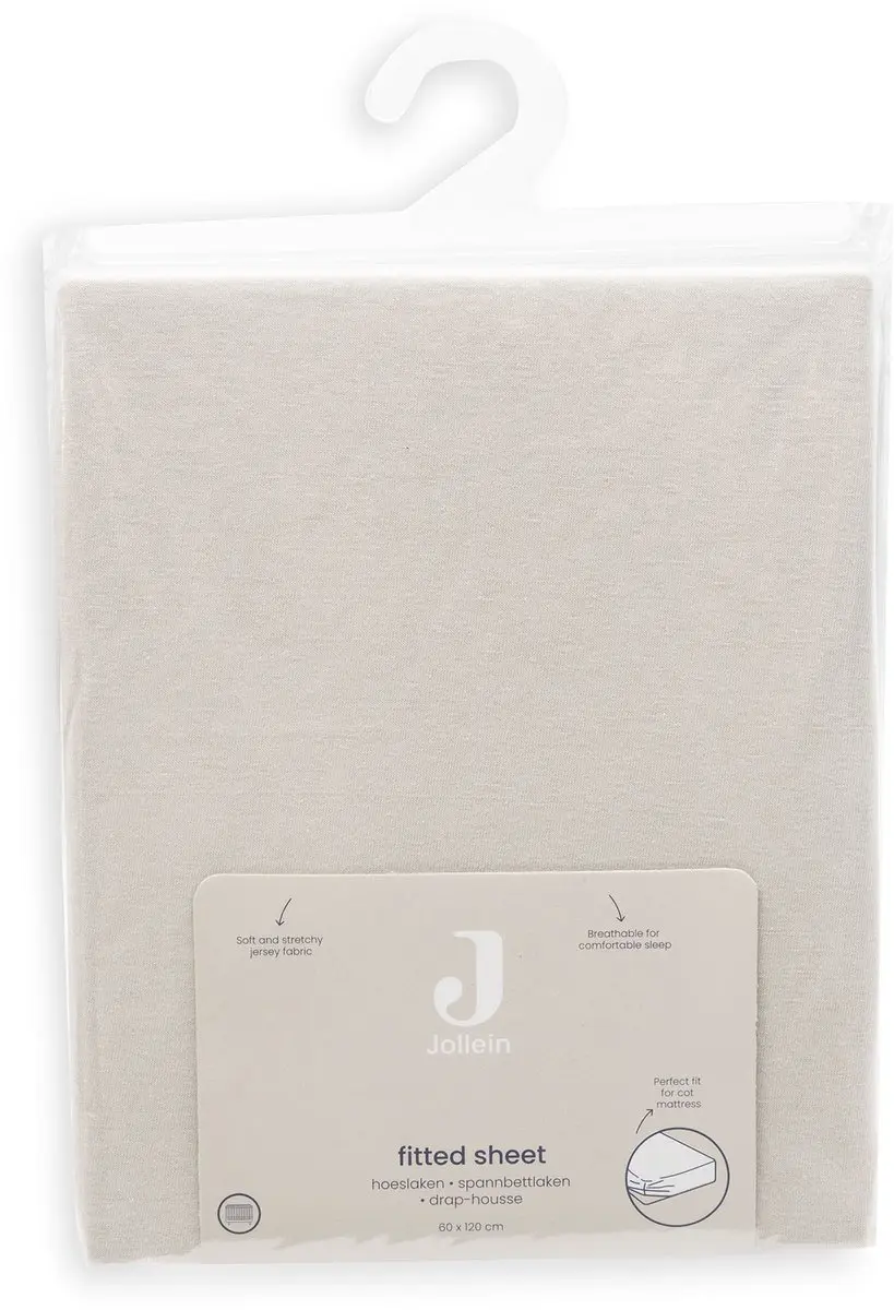 Jollein Jersey Hoeslaken 60x120cm Sand