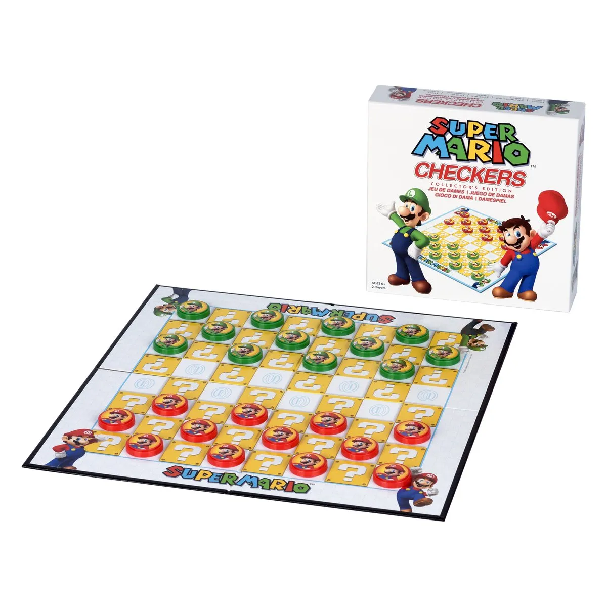 Goliath Super Mario Checkers - Damspel Strategiespel - 2 Spelers