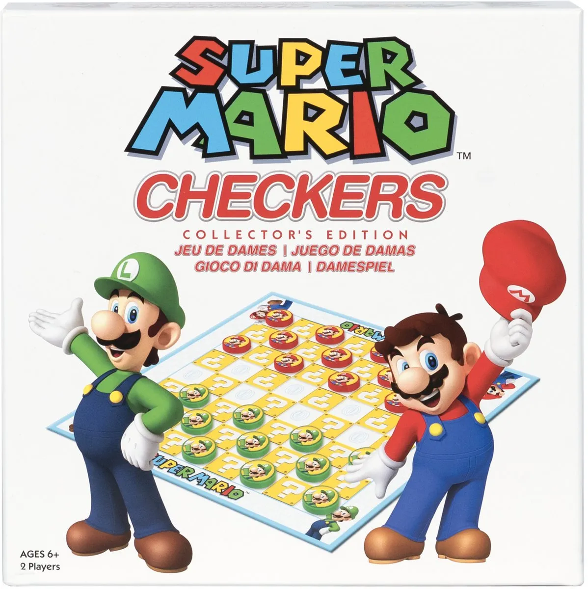 Goliath Super Mario Checkers - Damspel Strategiespel - 2 Spelers - afbeelding 6 van 6