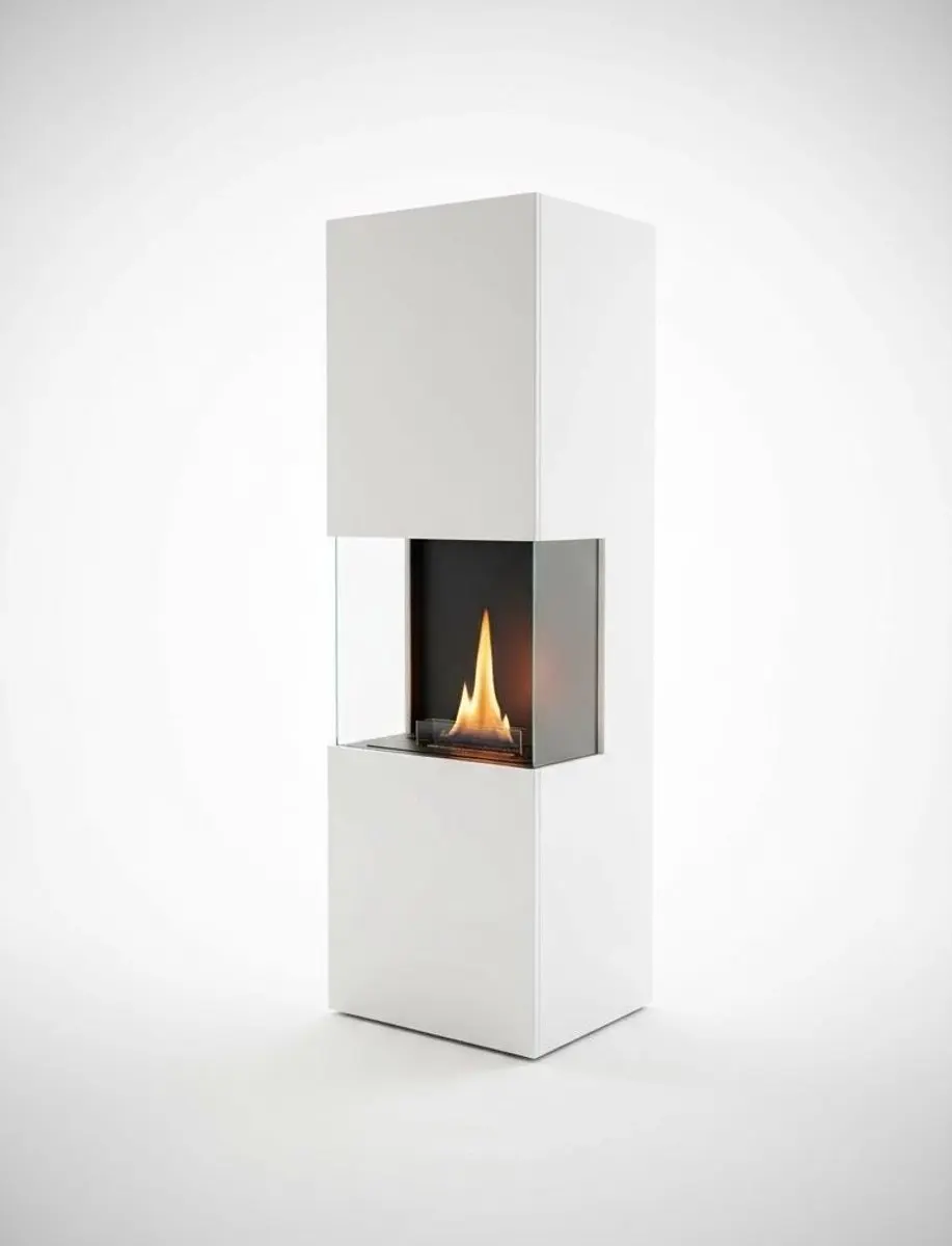 Indie Freestanding Wit Tenderflame Bio-Ethanol Haard 2000W - afbeelding 3 van 6