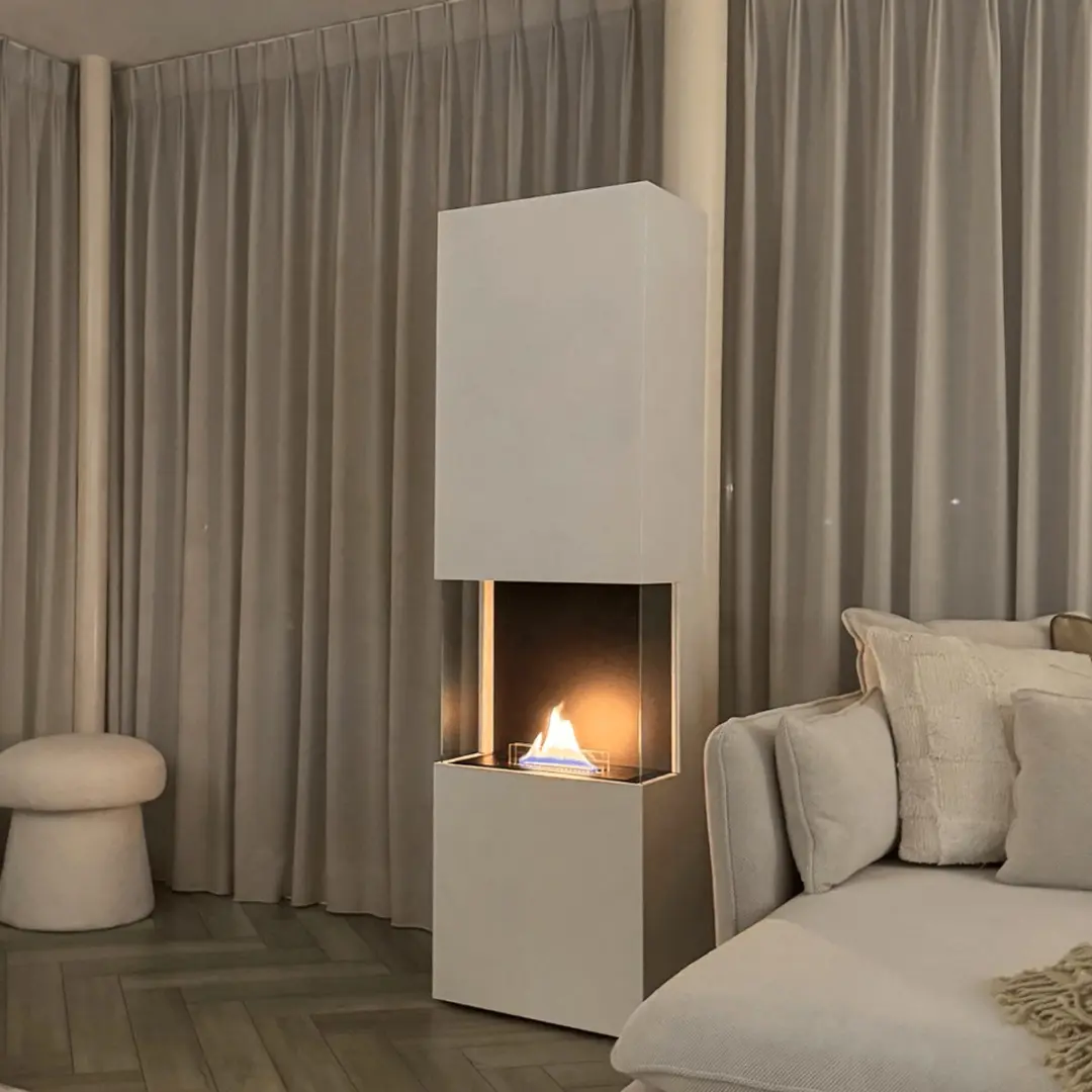 Indie Freestanding Wit Tenderflame Bio-Ethanol Haard 2000W - afbeelding 6 van 6