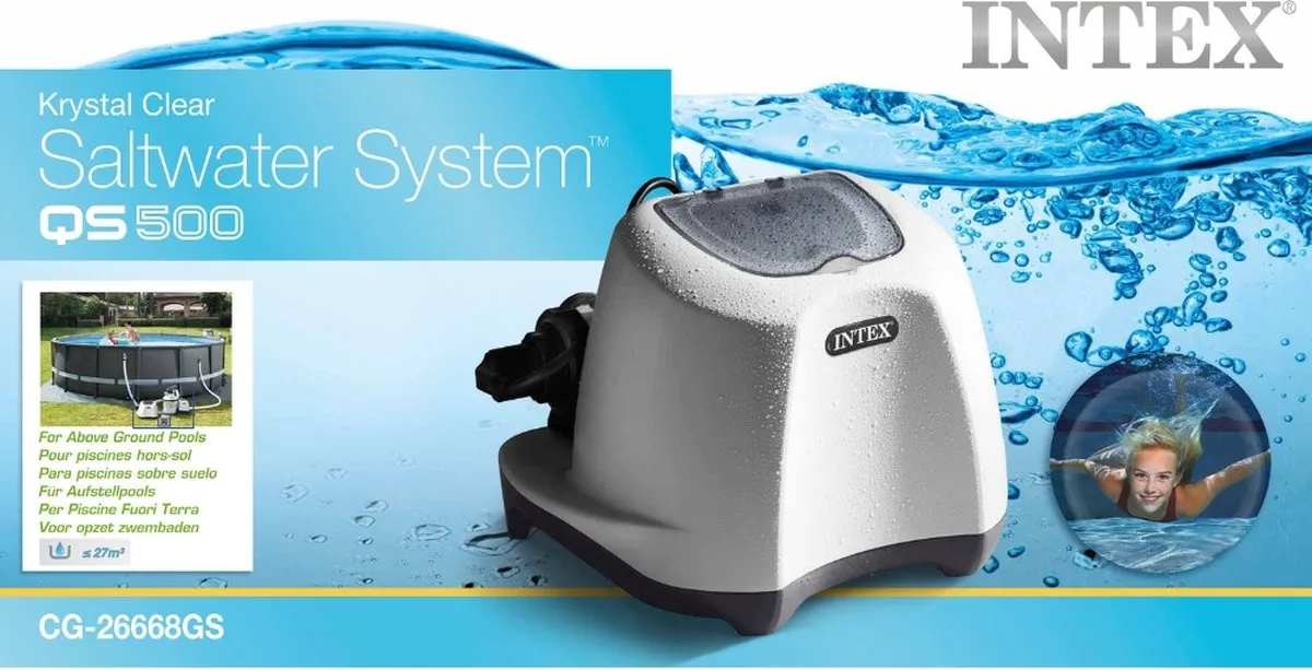 Intex 26668GS Zoutwatersysteem 26500 l/h - 38mm
