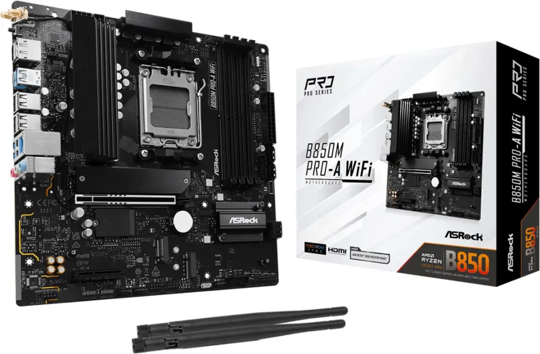 ASRock B850M Pro-A WiFi Moederbord