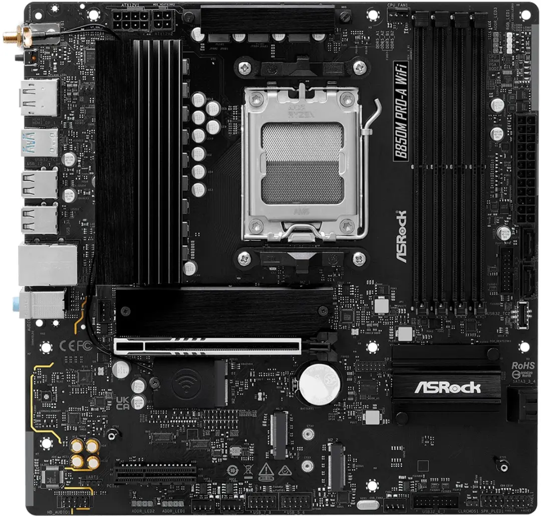 ASRock B850M Pro-A WiFi Moederbord - AMD AM5 DDR5