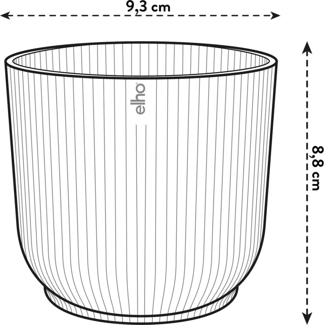 Elho Vibes Fold Rond Mini 9 Bloempot - 0,5L - Delicaat Roze - afbeelding 6 van 6
