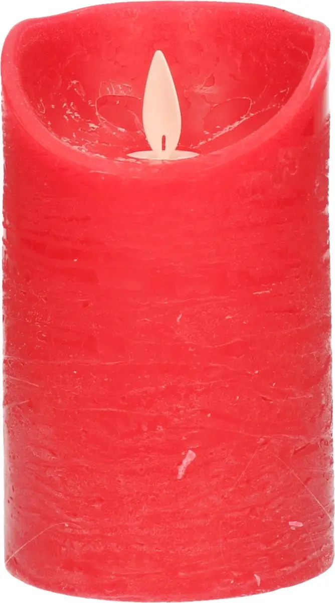 Anna's Collection LED Kaars Rood H12,5xD7,5cm