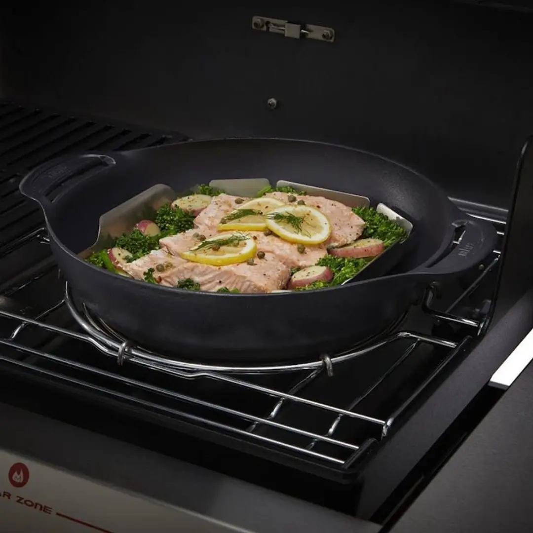 Weber Crafted Wok & Stoomset 4-delig - Zwart/Zilver - afbeelding 6 van 6