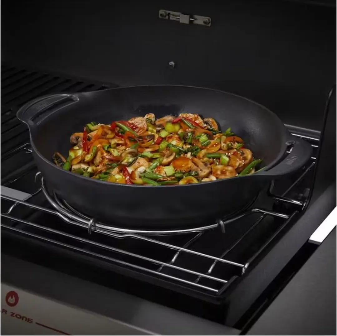 Weber Crafted Wok & Stoomset 4-delig - Zwart/Zilver