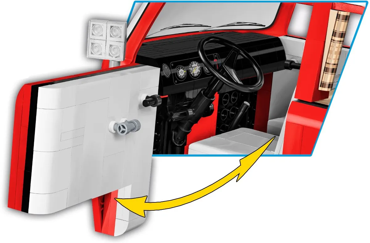 Cobi Volkswagen T2A Exe Edition 2650 Stukken - Rood