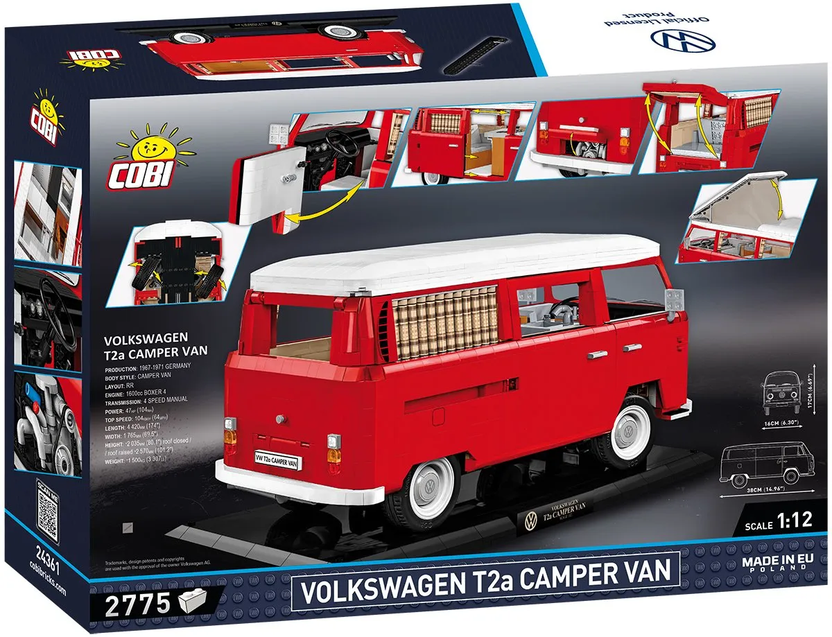 Cobi Volkswagen T2A Exe Edition 2650 Stukken - Rood