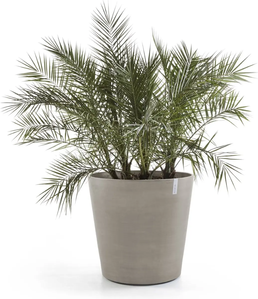 Ecopots Amsterdam Wheels 60 Bloempot - Ø60cm H56cm Taupe - afbeelding 2 van 6