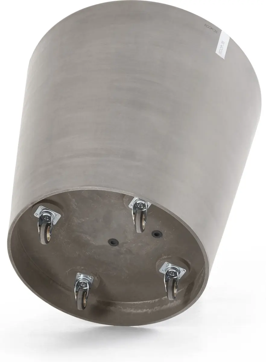 Ecopots Amsterdam Wheels 60 Bloempot - Ø60cm H56cm Taupe - afbeelding 4 van 6