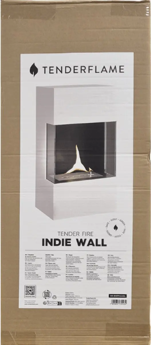 Indie Wall Tenderflame Sfeerhaard Wit - 2000W - afbeelding 4 van 6