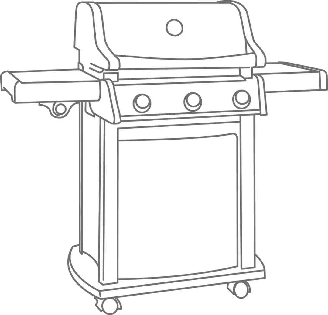 Eurotrail BBQ-hoes 122x45x107cm - Zwart