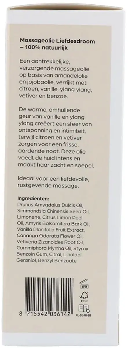 Volatile Massageolie Liefdesdroom 100ml