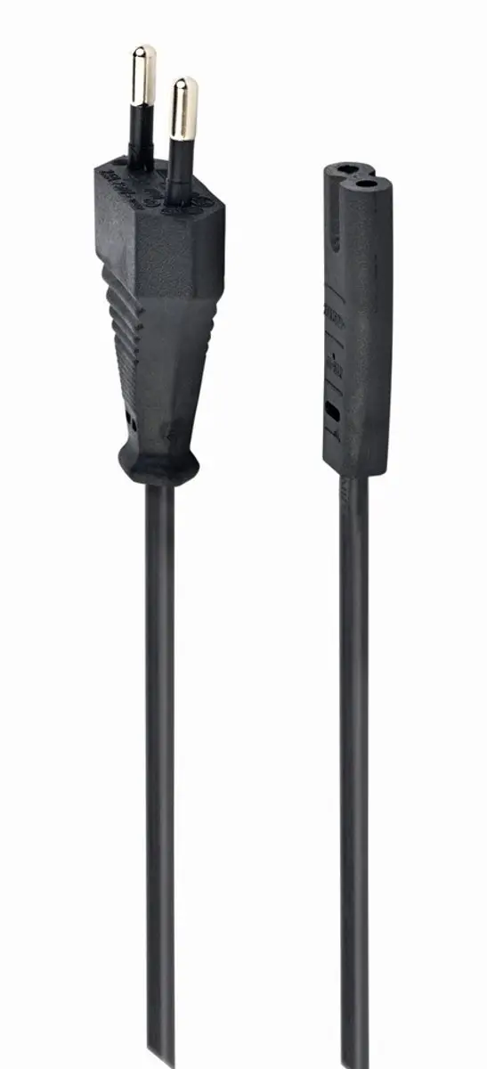 Cablexpert Gembird PC-184-VDE Netstekker Type C - Zwart