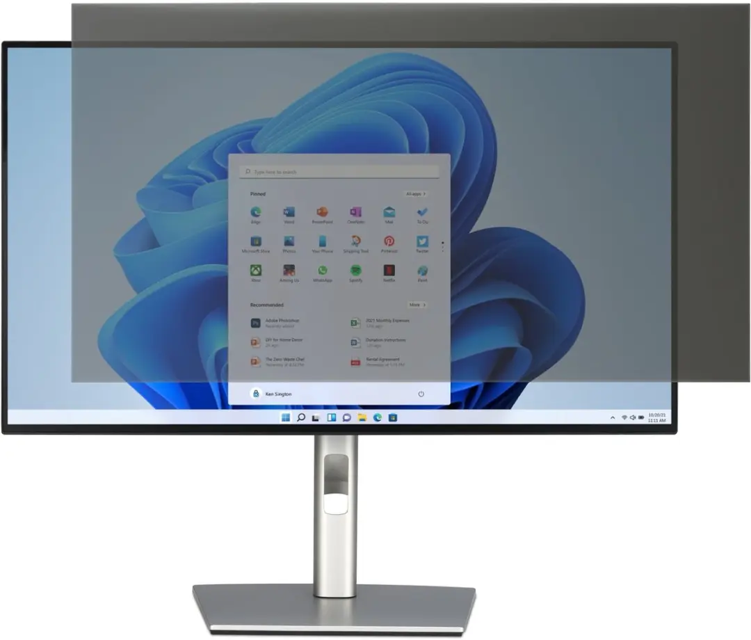 Kensington 628904 Privacyfilter - Samsung F24T450GYU 24" - Zwart - afbeelding 6 van 6