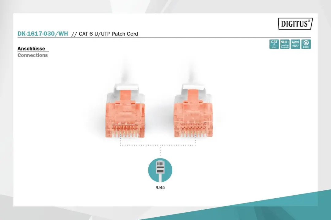 Digitus DK-1617-030/WH UTP Kabel Cat6 - 3m Wit