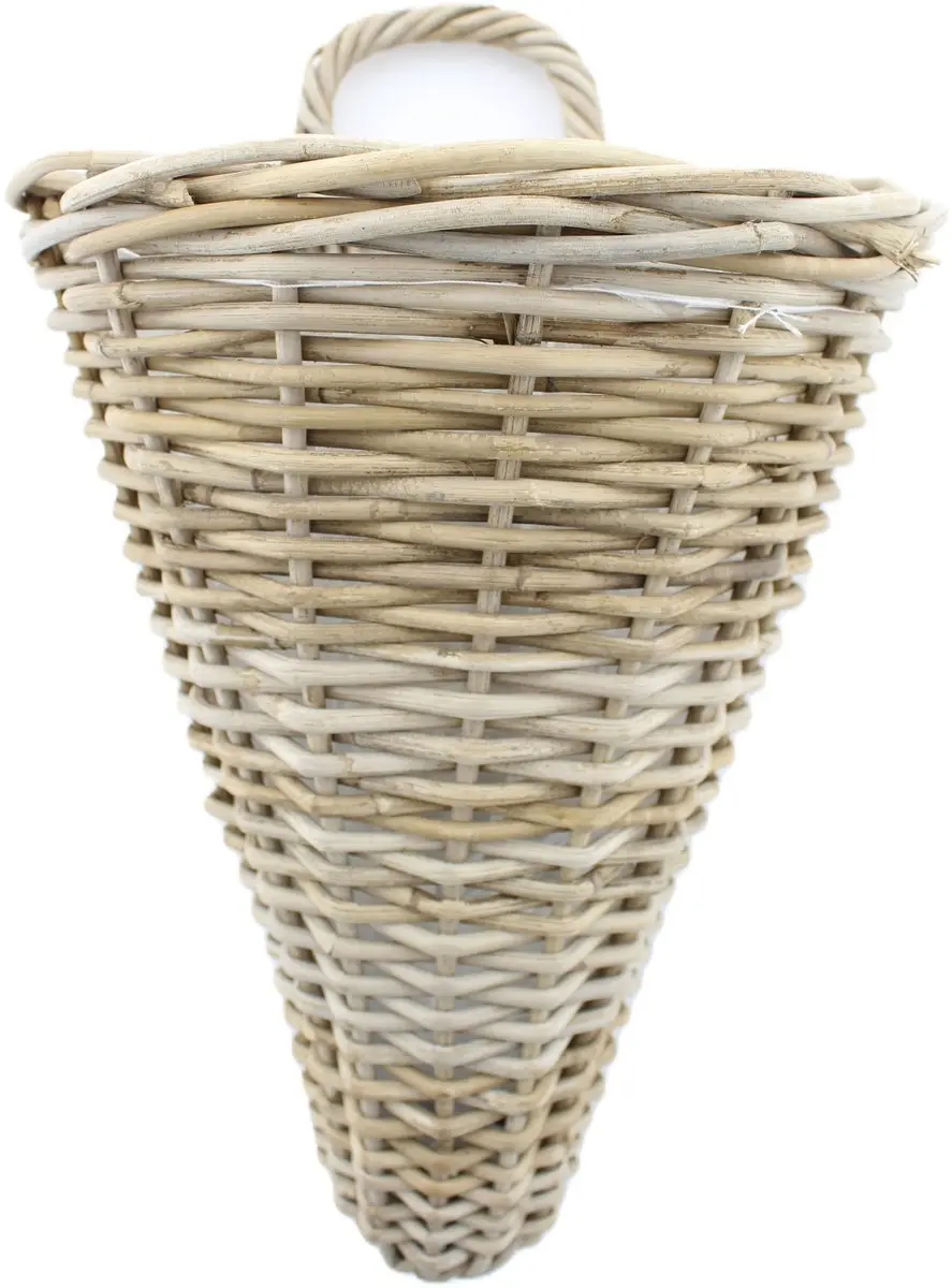 Wandhanger Mand 35x30x42cm - Rotan - 22L - Lichtbruin - afbeelding 2 van 3