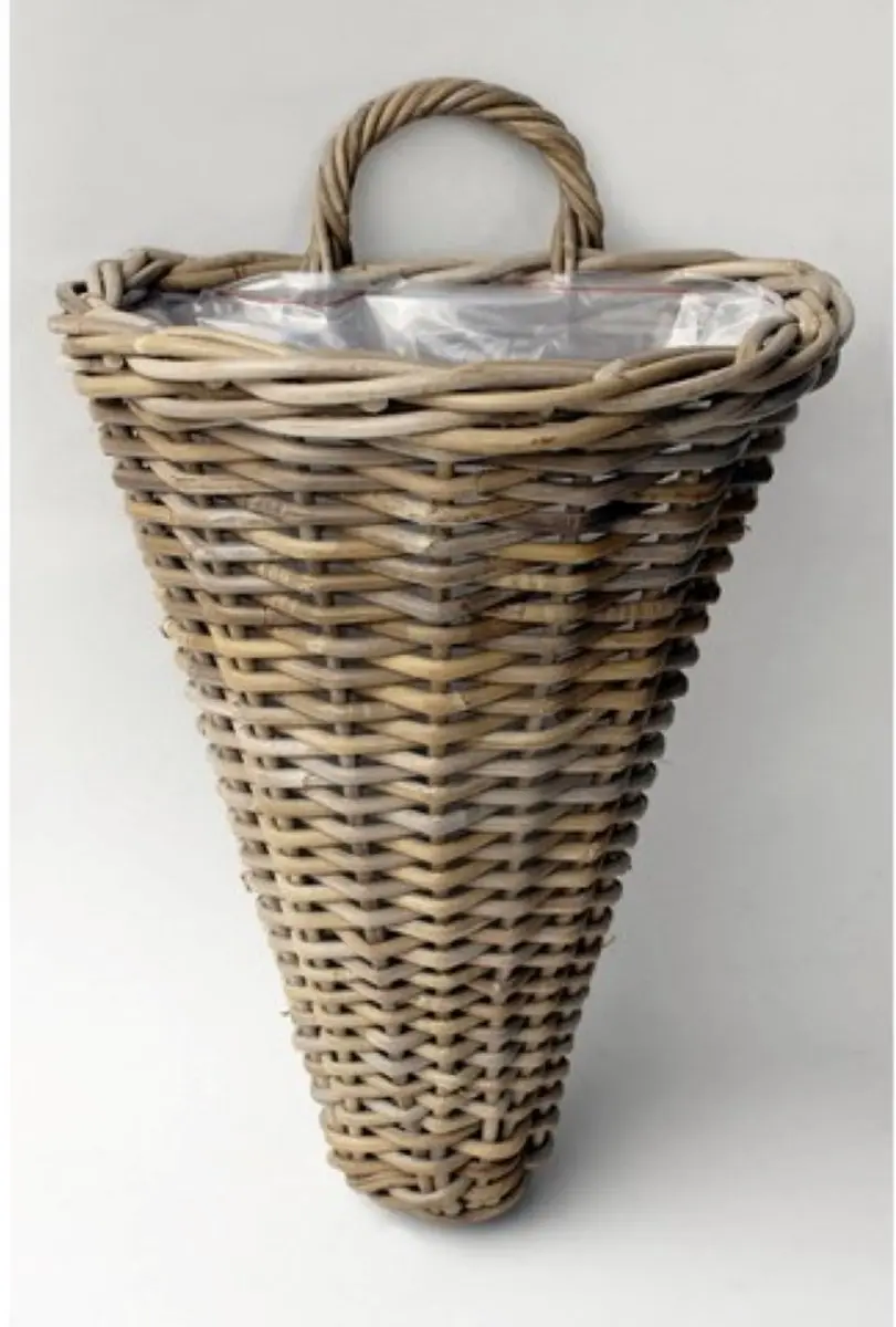 Wandhanger Mand 35x30x42cm - Rotan - 22L - Lichtbruin - afbeelding 3 van 3