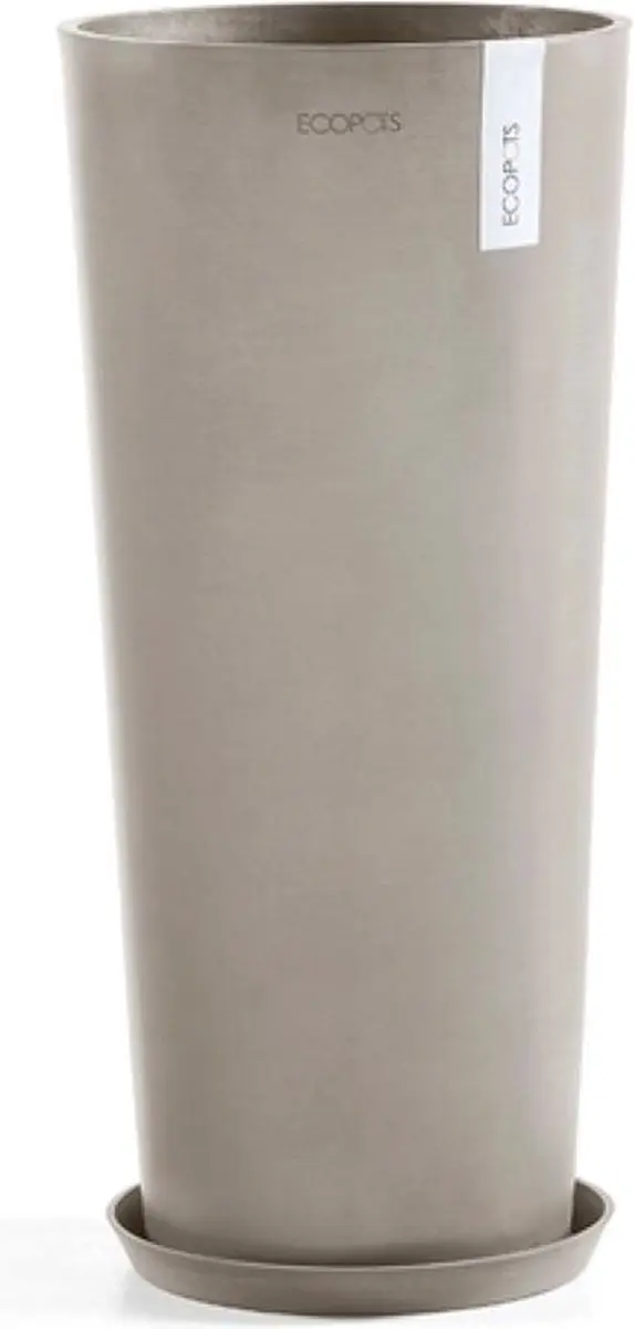 Ecopots Amsterdam High Taupe Bloempot Ø41,5cm x H76,8cm - afbeelding 6 van 6