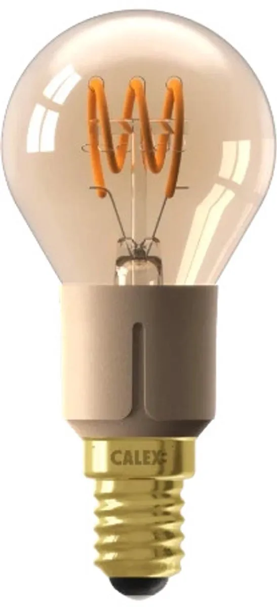 Calex E14 LED Kogellamp Goud 4W 265Lm 2100K - 3-Staps Dimbaar