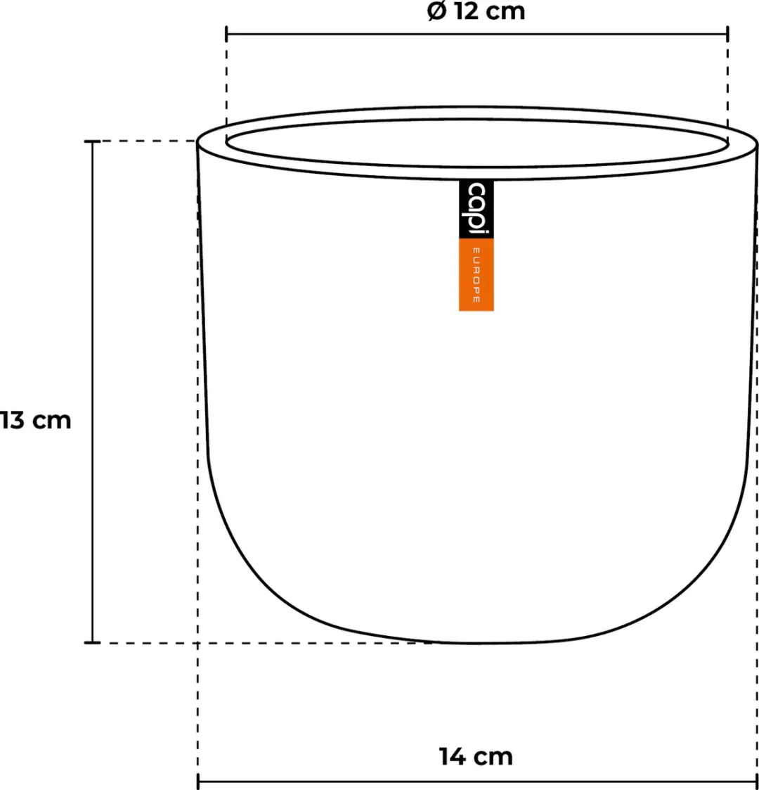 Capi Europe Groove Bloempot 1.5L - Ø14cm - Goud