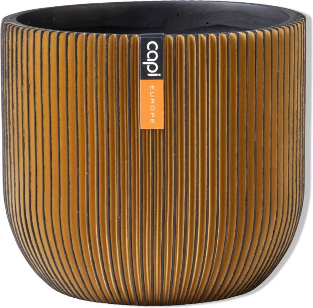 Capi Europe Groove Bloempot 1.5L - Ø14cm - Goud - afbeelding 6 van 6