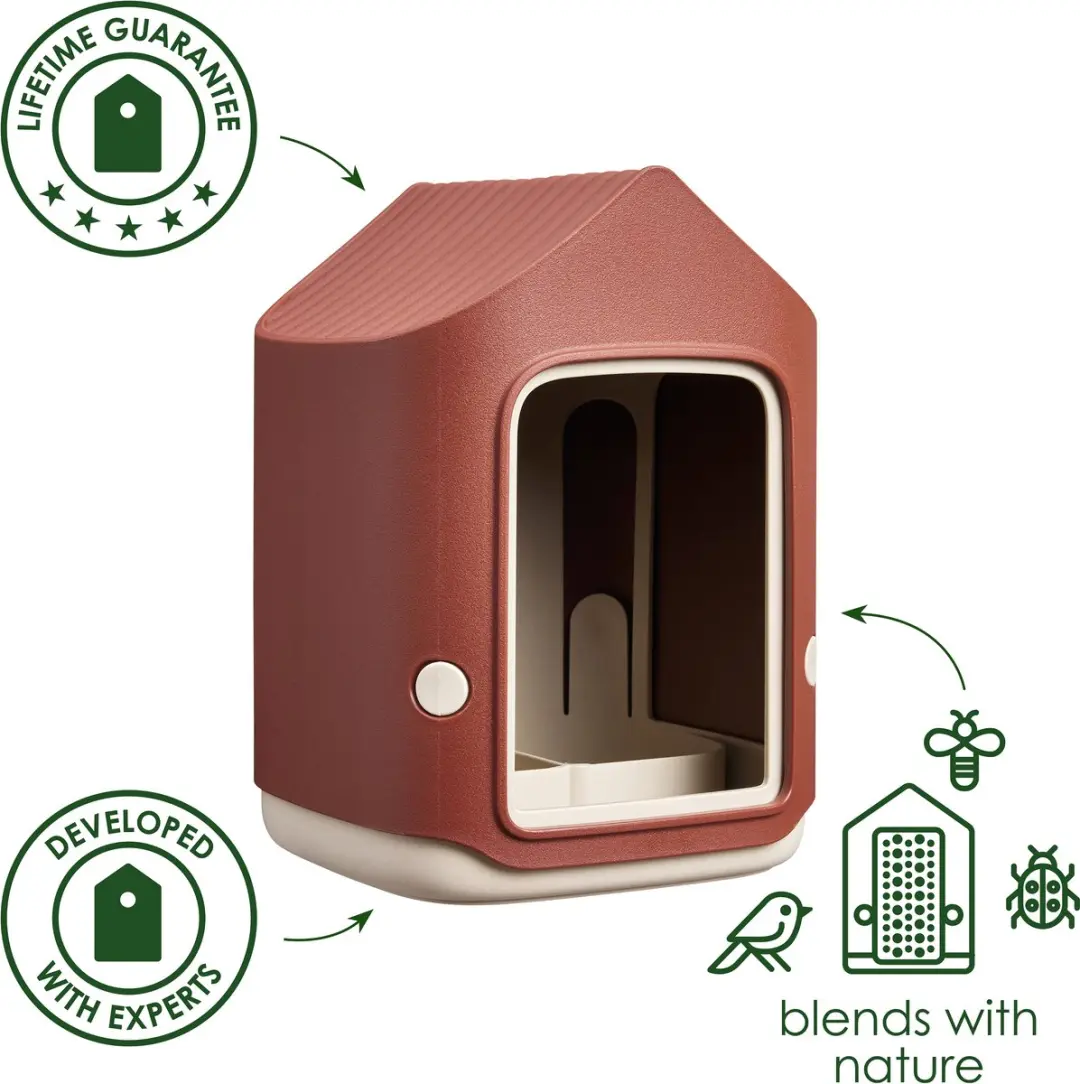 Elho Cosy Bird Feeder 18cm Vogelvoeder - Toscaans Rood
