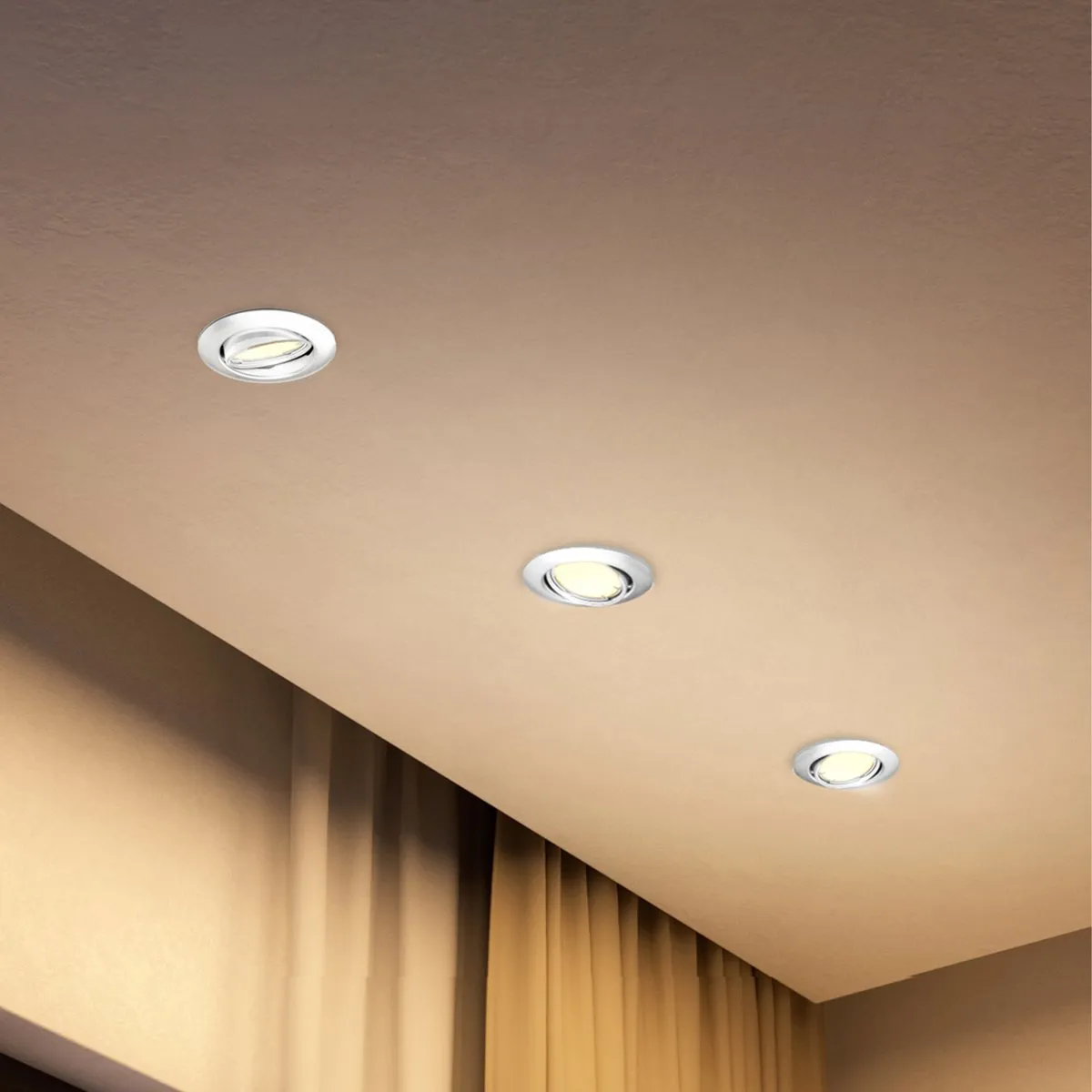 Philips Hue Peridot Set 3 Inbouwspots - Warmwit - GU10 - Incl. Dimmer Switch