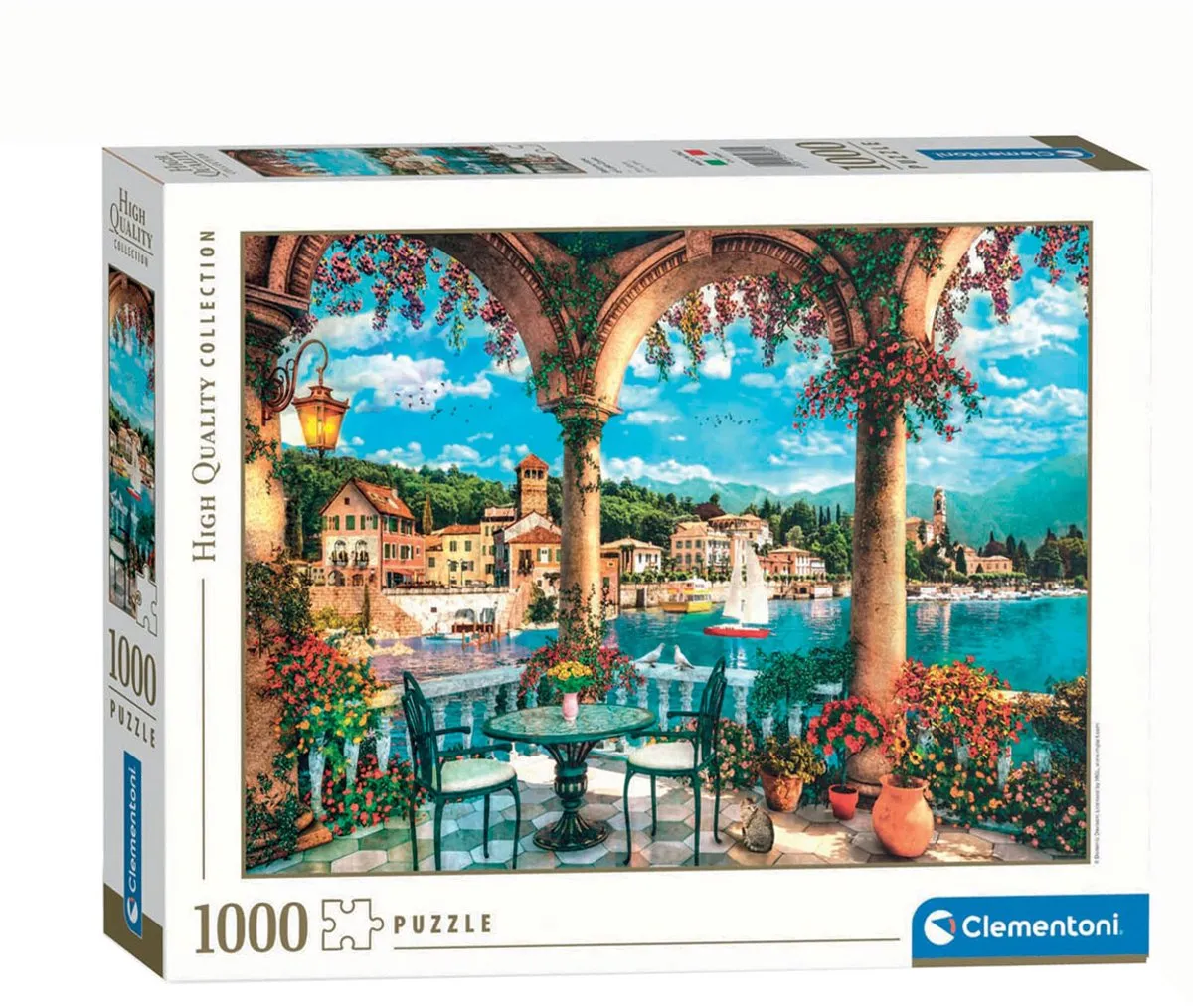 Clementoni Puzzel 1000 Stuks Balkon Uitzicht Comomeer - Multikleur